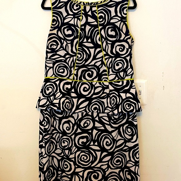 AGB Black and white abstract pattern dress  sz16 - Picture 1 of 4